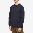Kestin Men's Humbie Waffle Crew Sweat in Naval Navy