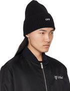 Off-White Black Off Stamp Loose Knit Beanie