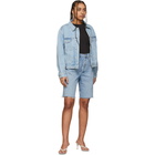 AGOLDE Blue Denim 90s Mid-Rise Loose Shorts