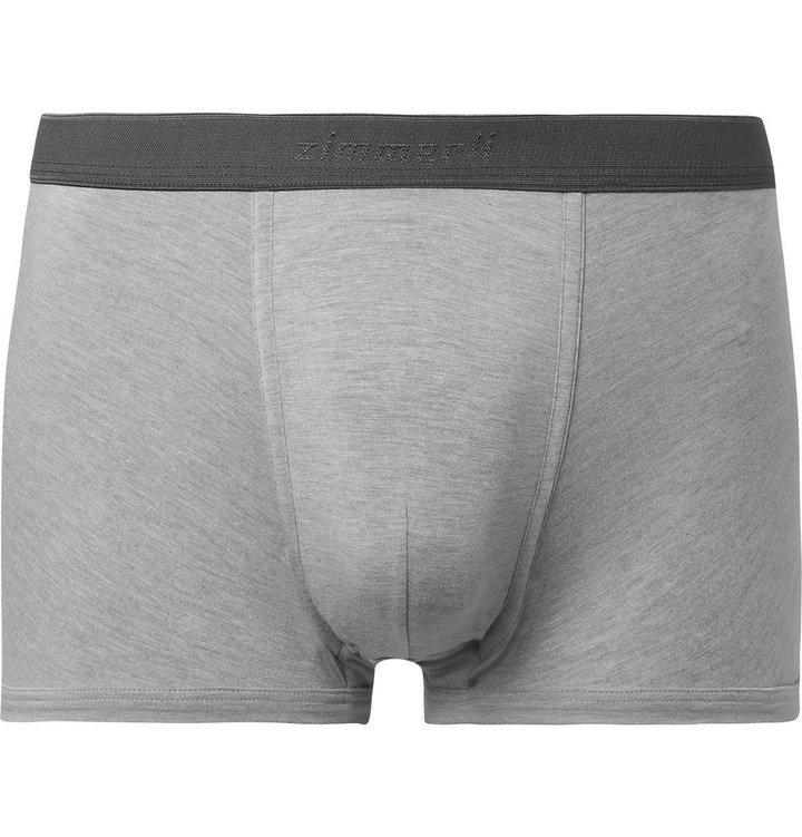 Photo: Zimmerli - Stretch Modal-Blend Boxer Briefs - Gray