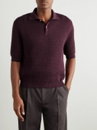 De Bonne Facture - Honeycomb Organic Cotton Polo Shirt - Purple