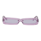 George Keburia SSENSE Exclusive Purple Rectangular Sunglasses