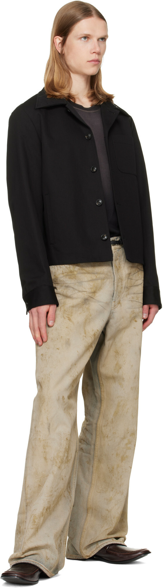AMIRI Black Script Collar Shirt Jacket