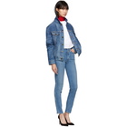 Khaite Blue Vanessa High-Rise Straight Jeans