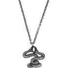Stolen Girlfriends Club SSENSE Exclusive Silver Double Snake Pendant Necklace