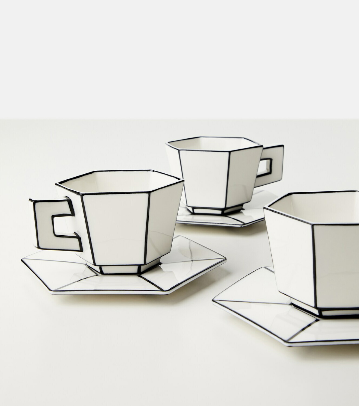 Serax Carte Blanche set of 4 porcelain cups and saucers