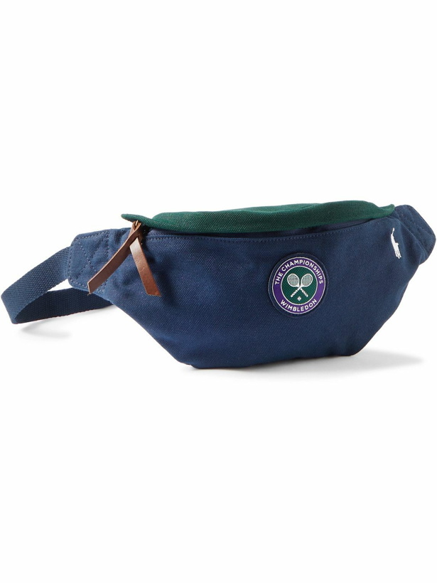 Photo: Polo Ralph Lauren - Wimbledon Leather-Trimmed Logo-Appliquéd Canvas Belt Bag