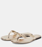 Tory Burch Metallic leather thong sandals