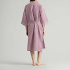 HAY Waffle Bathrobe in Stripe Cool Pink