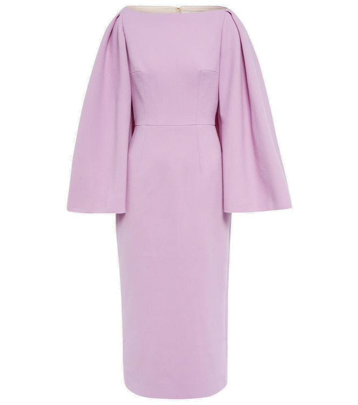 Photo: Emilia Wickstead Switzy cape wool crêpe midi dress