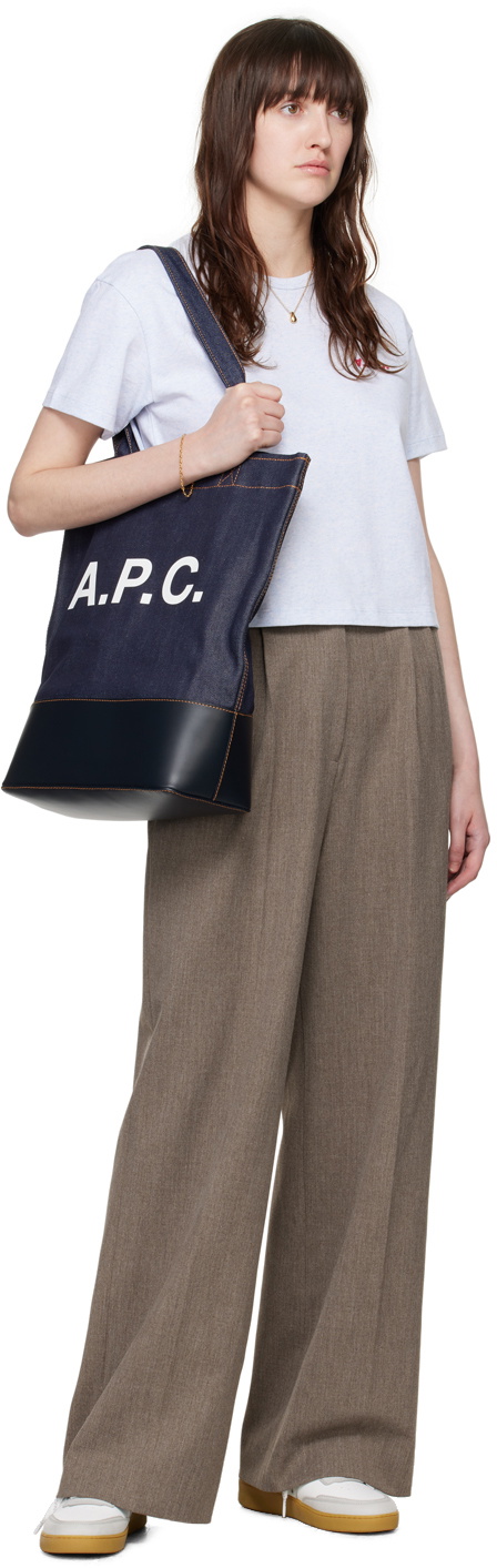 A.P.C. White & Gray Plain Sneakers