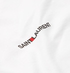 SAINT LAURENT - Slim-Fit Logo-Print Cotton-Jersey T-Shirt - White