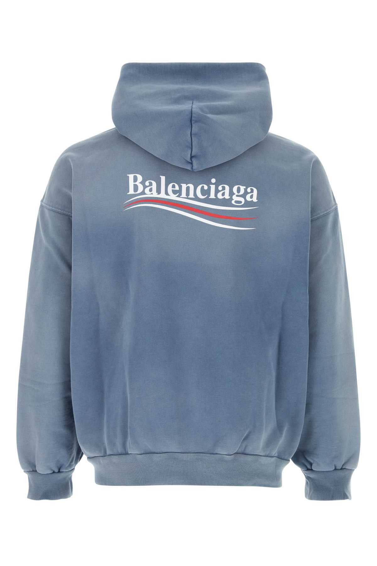 Balenciaga Powder Blue Cotton Sweatshirt