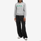 A.P.C. Women's Elisa Logo Sweatshirt in Heathered Light Grey