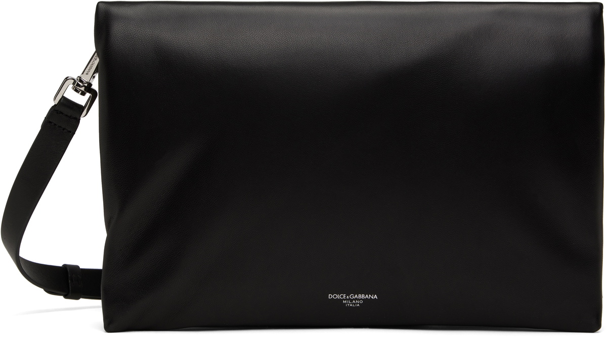 Dolce and Gabbana Black Logo Strap Messenger Bag Dolce & Gabbana