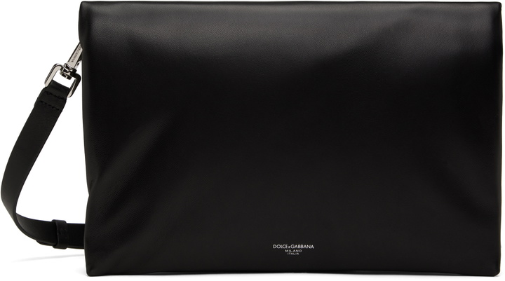 Photo: Dolce&Gabbana Black Nappa Leather Crossbody Bsag