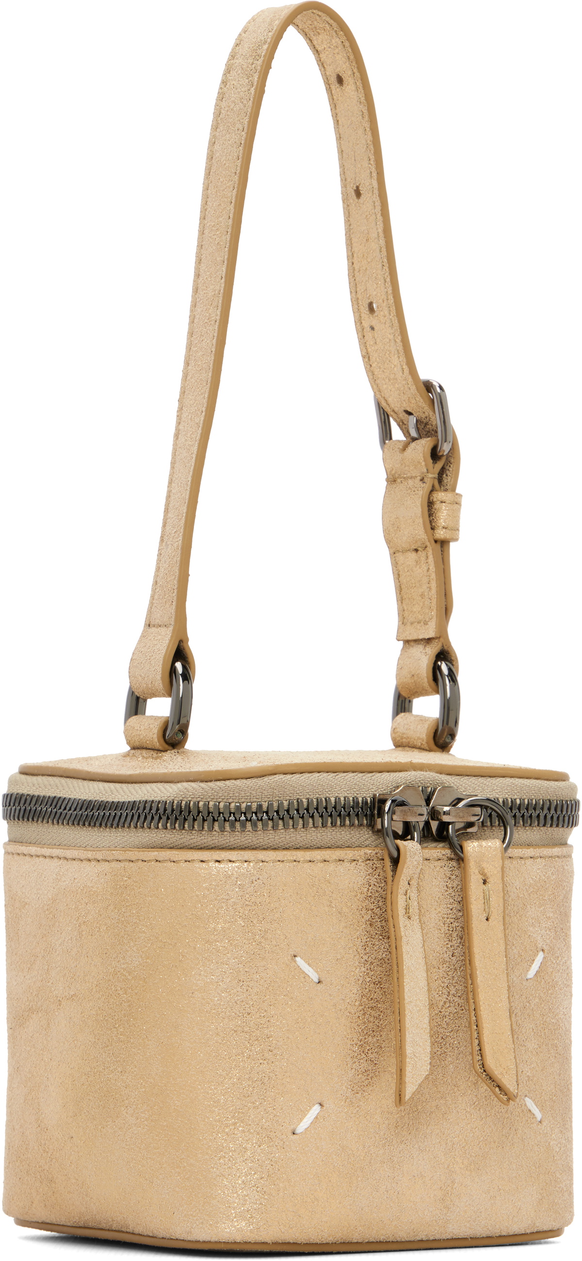 Maison Margiela Gold Leather Mini Box Bag