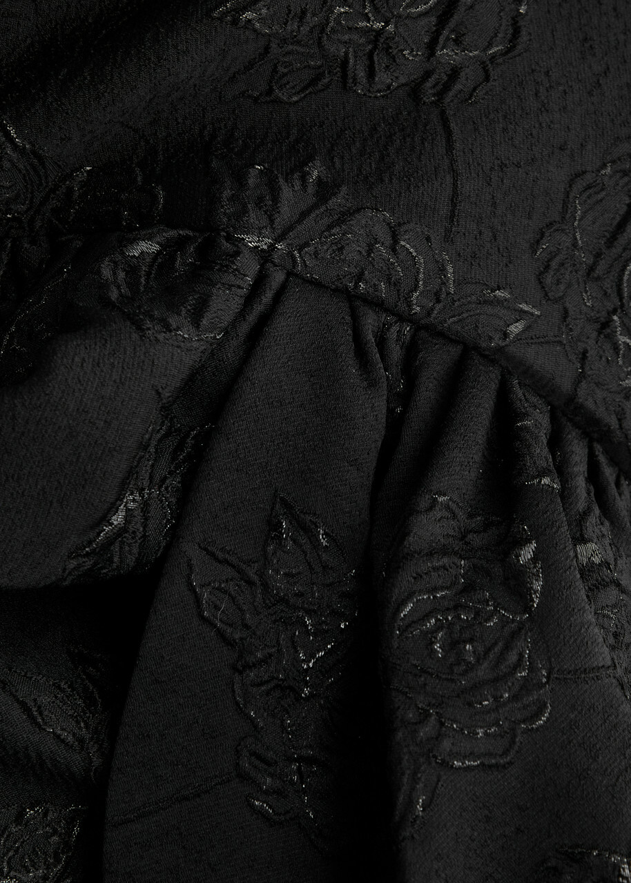 ROTATE ロテート ワンピース Floral draped jacquard 992404 ROTATE BIRGER CHRISTENSEN Floral-print jacquard midi dress