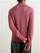Mr P. - Textured Organic Cotton Polo Shirt - Pink