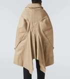 Junya Watanabe Cotton-blend chambray cape