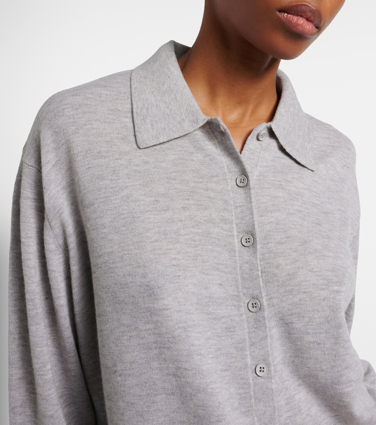 The Frankie Shop Tala wool-blend polo sweater