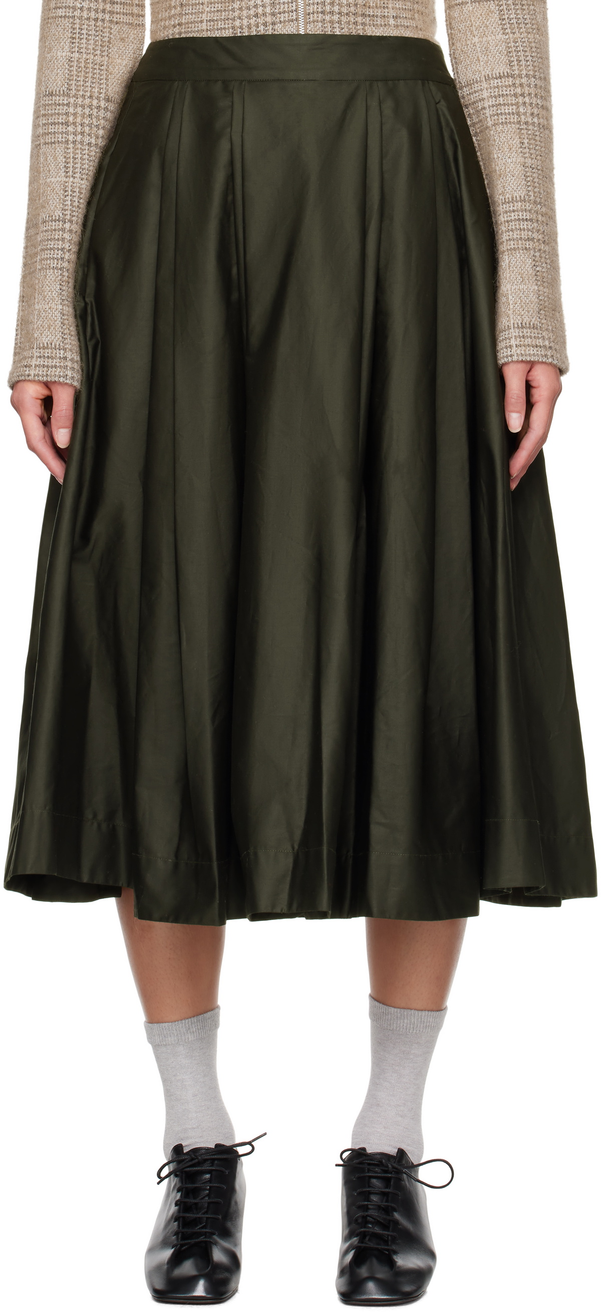CASEY CASEY Black Anarchic Midi Skirt CASEY CASEY