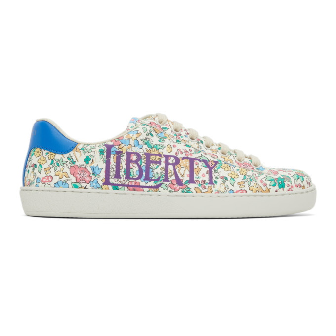 Photo: Gucci White Liberty London Edition Ace Sneakers