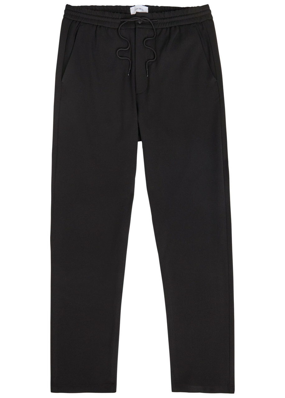 Les Deux Como Slim Straight-leg Woven Trousers Black