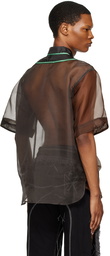 SC103 Black & Brown Sheer Shirt