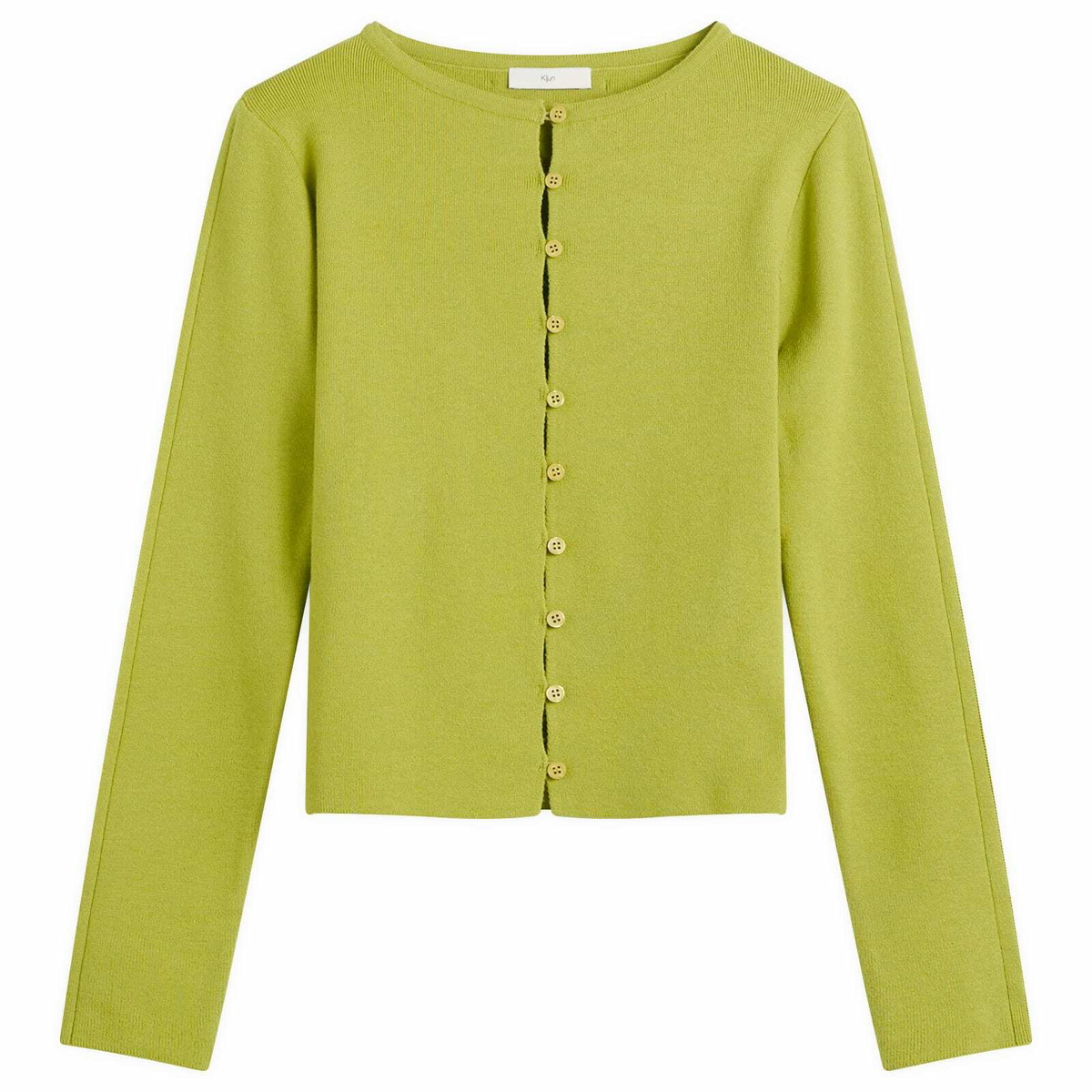 Kijun Women's Button Up Knit Top in Olive Green