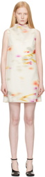 Ferragamo Off-White Blossom Flower Reversible Minidress