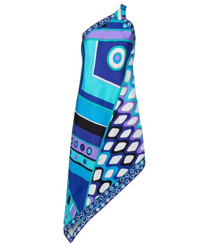 Photo: Pucci Vivara asymmetric silk twill midi dress