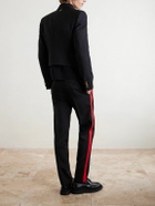 McQueen - Slim-Fit Straight-Leg Pleated Wool Trousers - Black