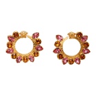 Versace Pink Crystal Jungle Medusa Earrings