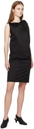 TOTEME Black Shoulder-Twist Midi Dress