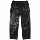 Nanushka Men's Vegan Leather Drawstring Pants in Black