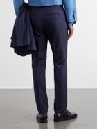 Mr P. - Straight-Leg Wool, Silk and Linen-Blend Trousers - Blue