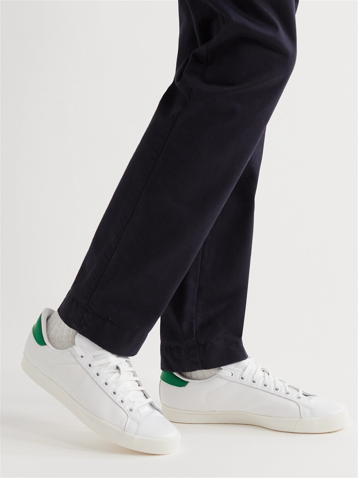 ADIDAS ORIGINALS Rod Laver Mesh Leather Sneakers - White adidas Originals