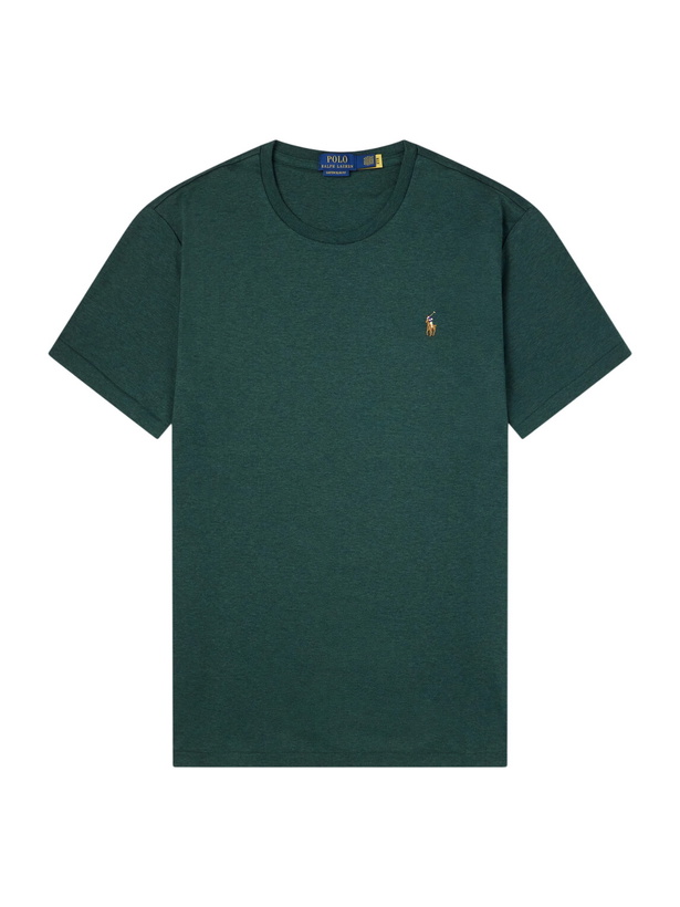 Photo: Polo Ralph Lauren - Logo-Embroidered Cotton-Jersey T-Shirt - Green