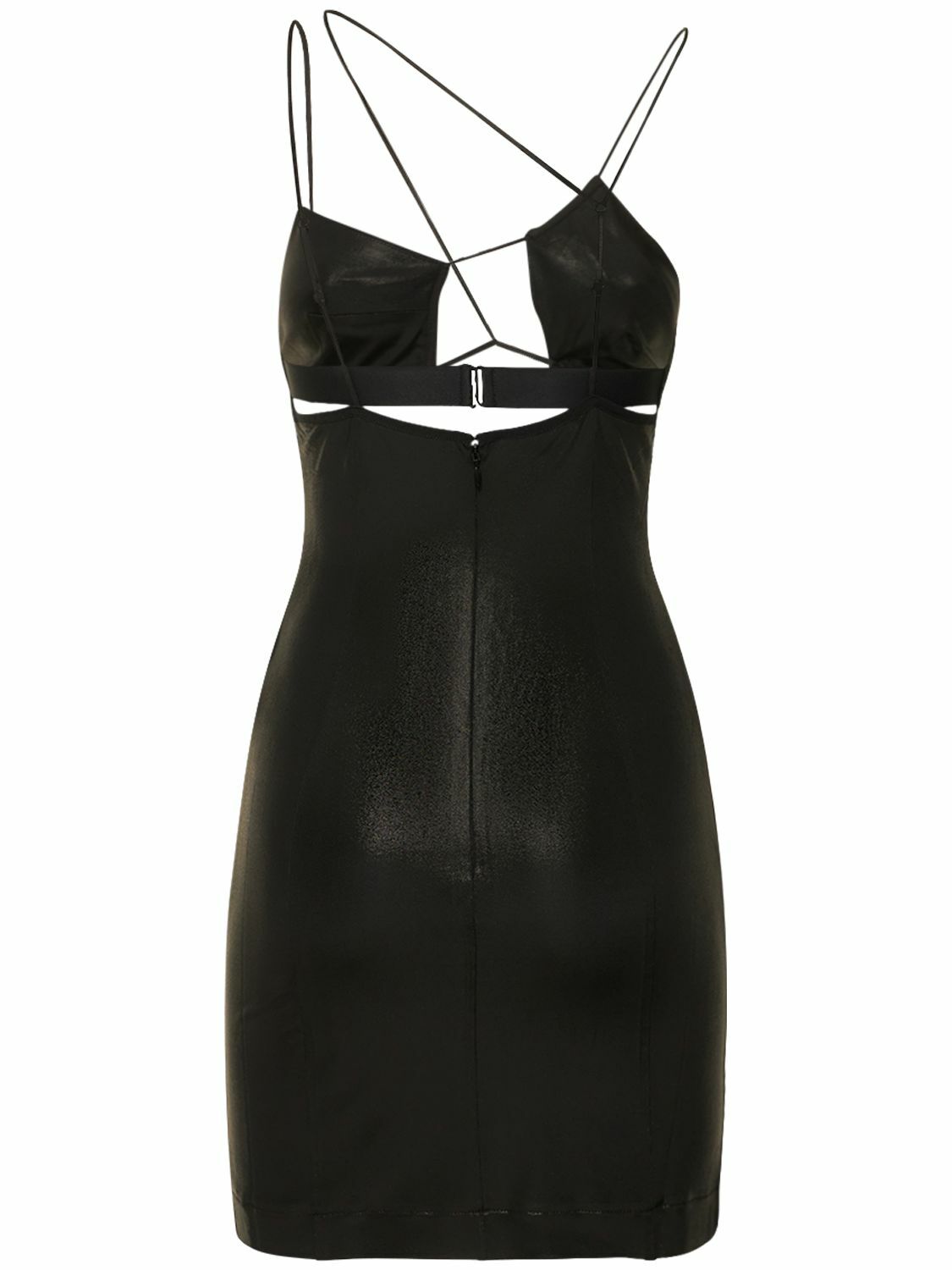 ruffled asymmetric dress Women Solid Black Off-Shoulder Neck Puff Sleeves Cut-Out Asymmetrical Hem A-Line  Midi Dress