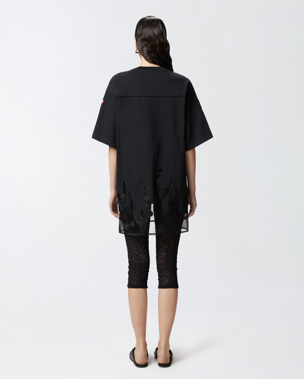 Pinko Oversized Maxi T Shirt Pinko Garage Limo Black
