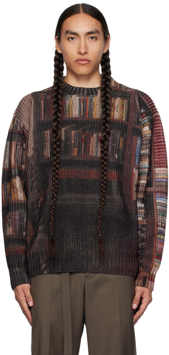 sacai Burgundy Interstellar Sweater Sacai