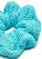 Hunza G Seersucker Scrunchie - Aqua - One Size