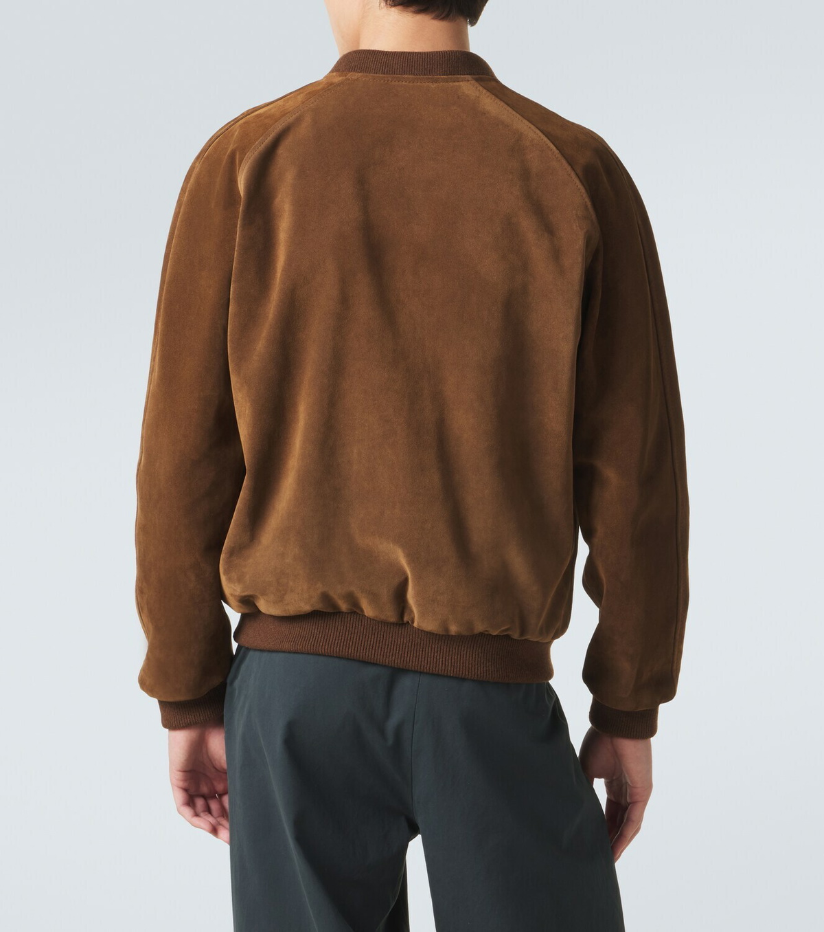 The Row Ramiro suede bomber jacket