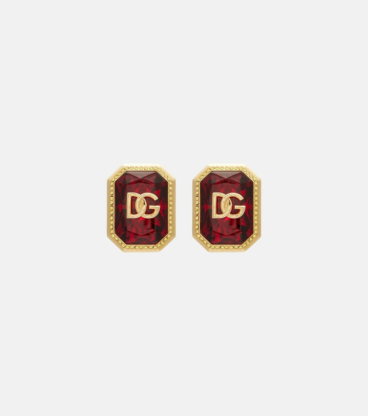 Dolce&Gabbana DG embellished clip-on earrings