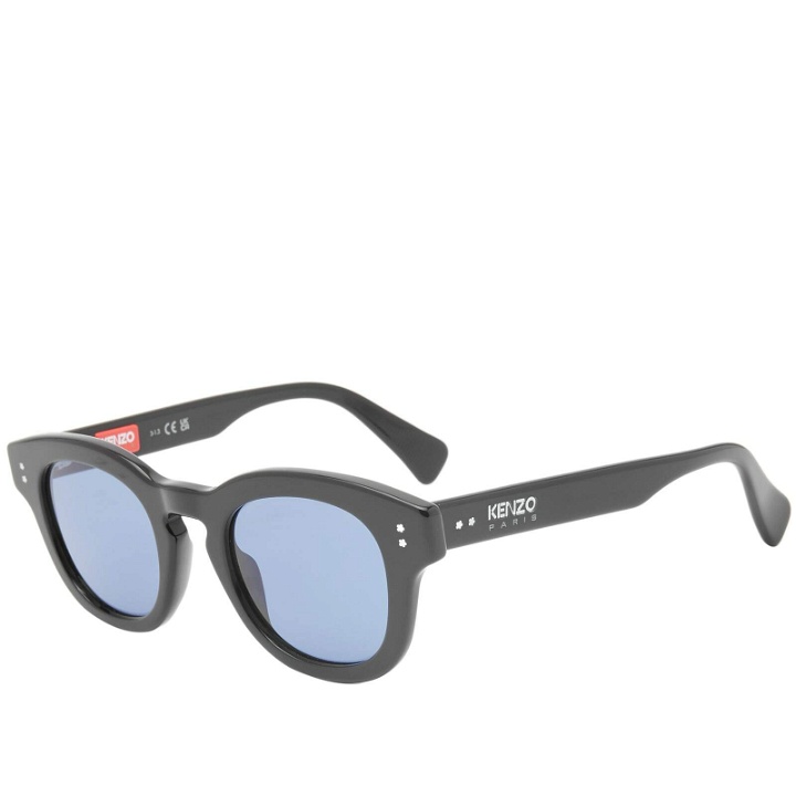 Photo: Kenzo Eyewear KZ40163I Sunglasses in Shiny Black/Blue