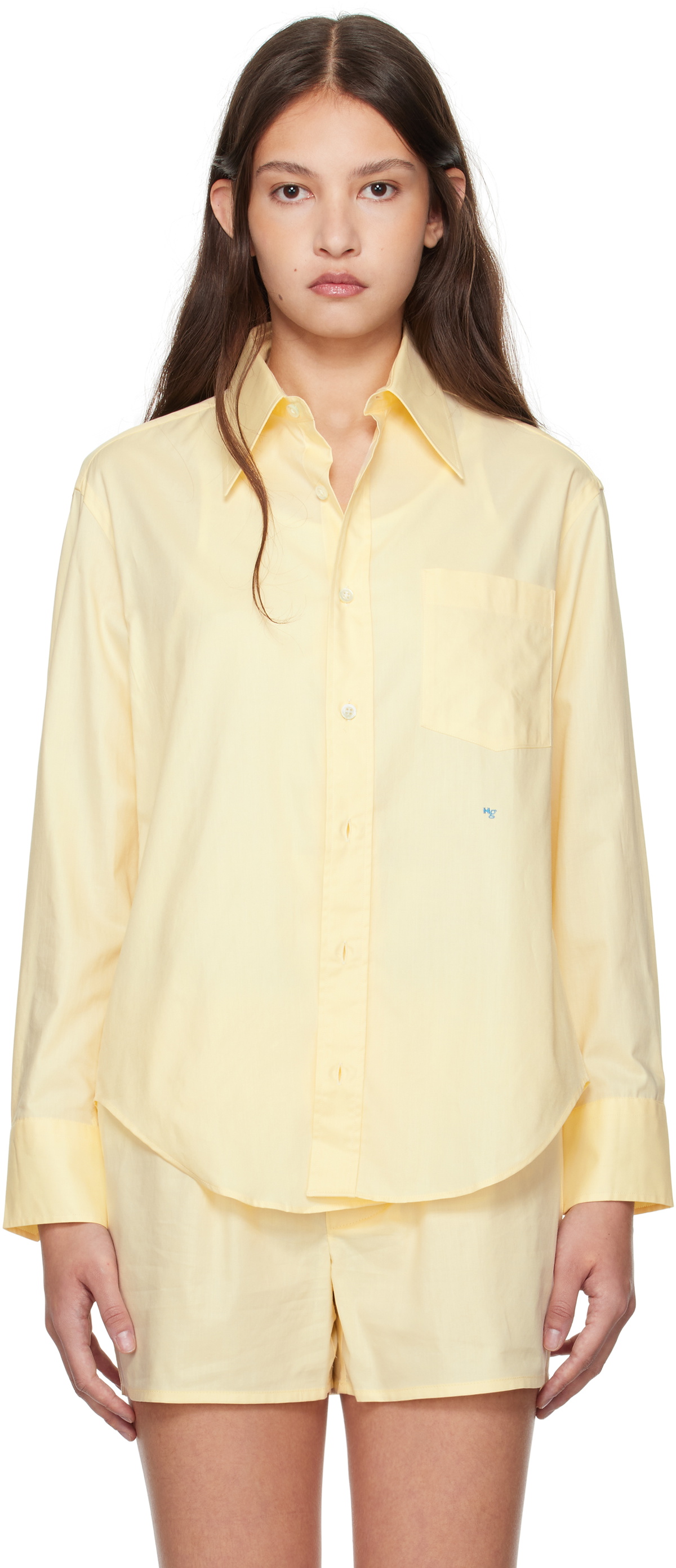 HommeGirls Yellow 70's Pocket Shirt
