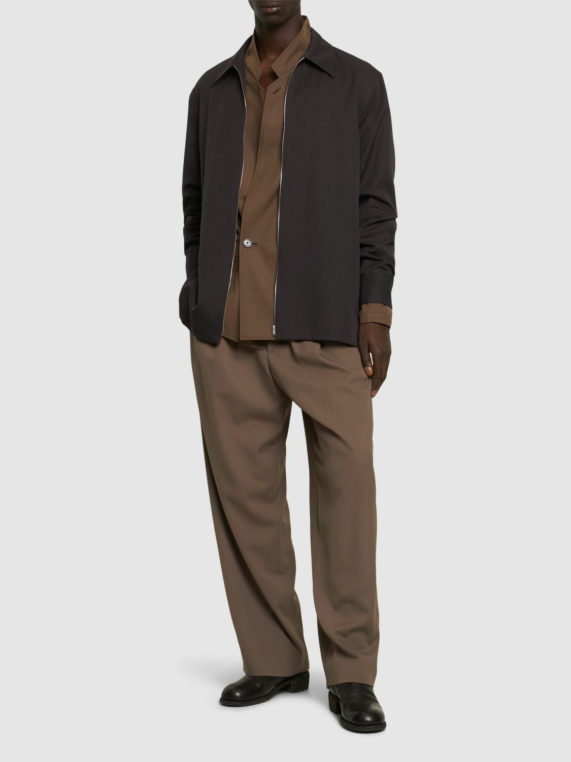 ジルサンダー Jil Sander Virgin Wool Shirt Jil Sander virgin-wool Shirt | Grey | FARFETCH