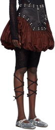 Chopova Lowena Black & Red Backtuck Miniskirt