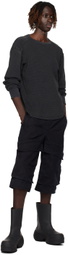 Entire Studios Black Thermal Long Sleeve T-Shirt
